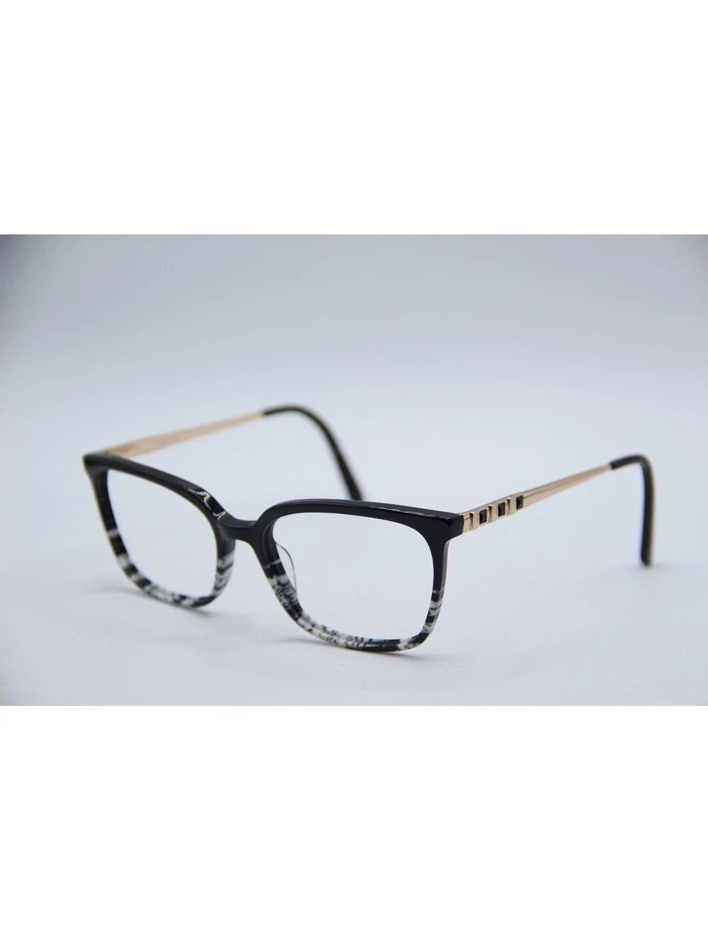 Bebe Bb5197 001 Jet Animal Black White Gold Authentic Eyeglasses 52-16-135